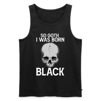Lustiger gotischer Totenkopf - Männer Premium Bio Tank Top - Schwarz - Vorne - AI Model Male 178 light (178cm)