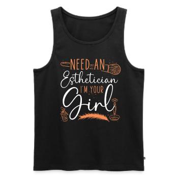 Cute Licensed Esthetician Skincare - Männer Premium Bio Tank Top - Schwarz - Vorne - Michal (187cm)
