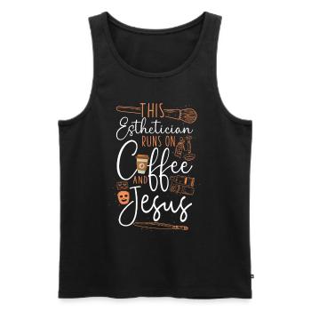 Esthetician Skincare Beautician - Men's Premium Organic Tank Top - black - Front - Michal (187cm)
