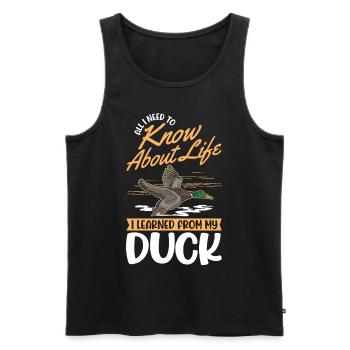 Éleveur de canards cadeaux de canard - Débardeur bio Premium Homme - noir - Devant - Michal (187cm)