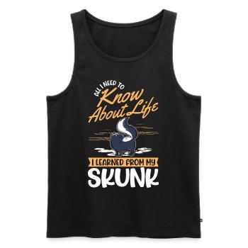 Skunk Spruch Stinktier - Männer Premium Bio Tank Top - Schwarz - Vorne - AI Model Male 178 light (178cm)