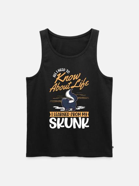 Skunk Spruch Stinktier - Männer Premium Bio Tank Top - Schwarz