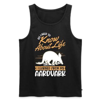 Erdferkel Geschenk Aardvark - Männer Premium Bio Tank Top - Schwarz - Vorne - AI Model Male 178 light (178cm)