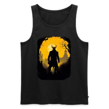 Gothik Okkult Satan Gotik Schwarze Szene Wicca - Männer Premium Bio Tank Top - Schwarz - Vorne - AI Model Male 178 light (178cm)