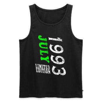 Juli 1993 | Geburtstag 1993 Jahrgang Juli - Männer Premium Bio Tank Top - Schwarz - Vorne - Michal (187cm)