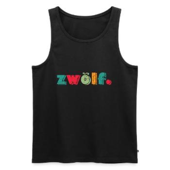 12. Geburtstag 12 Jahre 12ter Geburtstagsgeschenk - Männer Premium Bio Tank Top - Schwarz - Vorne - Michal (187cm)