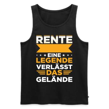 Rente Eine Legende Verlässt Das Gelände - Männer Premium Bio Tank Top - Schwarz - Vorne - Michal (187cm)