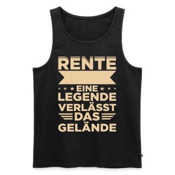 Rente Eine Legende Verlässt Das Gelände - Männer Premium Bio Tank Top - Schwarz - Vorne - Michal (187cm)
