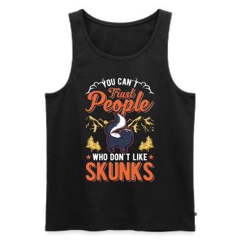 Skunk Lover - Men's Premium Organic Tank Top - black - Front - Michal (187cm)