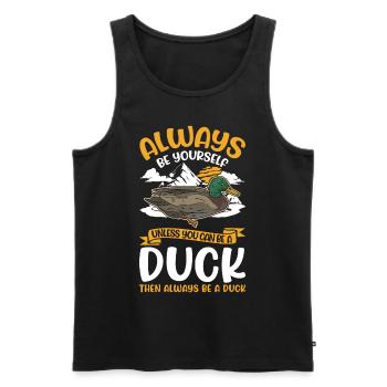 Ducks Gift Duck Duck Breeder - Men's Premium Organic Tank Top - black - Front - Michal (187cm)
