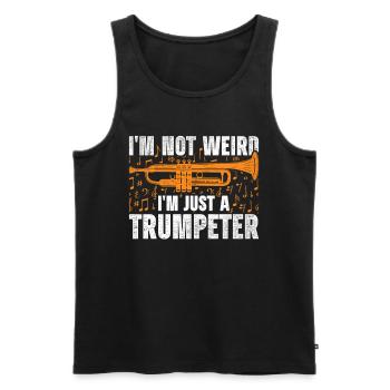 Trompeter Trompetenspieler - Männer Premium Bio Tank Top - Schwarz - Vorne - Michal (187cm)