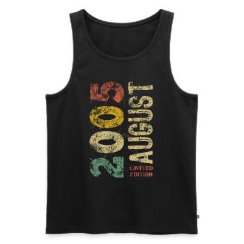 Limited Edition August 2005 Geburtstag - Geschenk - Männer Premium Bio Tank Top - Schwarz - Vorne - AI Model Male 178 light (178cm)