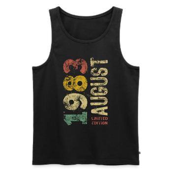 Limited Edition August 1993 Geburtstag - Geschenk - Männer Premium Bio Tank Top - Schwarz - Vorne - Michal (187cm)