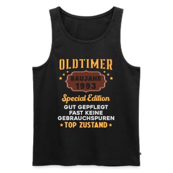 Oldtimer Baujahr 1993 Geburtstagsgeschenk - Männer Premium Bio Tank Top - Schwarz - Vorne - Michal (187cm)