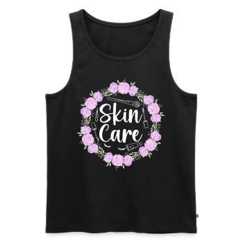 Cute Esthetician Skincare - Männer Premium Bio Tank Top - Schwarz - Vorne - Michal (187cm)