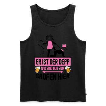 Junggesellenabschied Poltern Polterabend JGA - Männer Premium Bio Tank Top - Schwarz - Vorne - Michal (187cm)