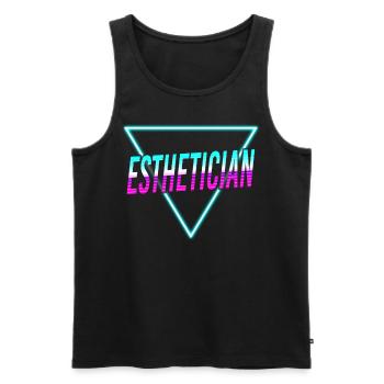 Cute Licensed Esthetician Skincare - Männer Premium Bio Tank Top - Schwarz - Vorne - Michal (187cm)