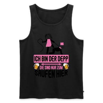 Junggesellenabschied Poltern Polterabend JGA - Männer Premium Bio Tank Top - Schwarz - Vorne - Michal (187cm)
