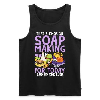 Soap manufacturer Soapologist - Men's Premium Organic Tank Top - black - Front - Michal (187cm)
