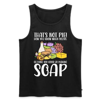 Soap Making, Soap Maker, Soapologist - Men's Premium Organic Tank Top - black - Front - AI Model Male 178 light (178cm)
