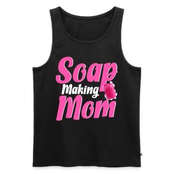Soap manufacturer Soapologist - Men's Premium Organic Tank Top - black - Front - Michal (187cm)