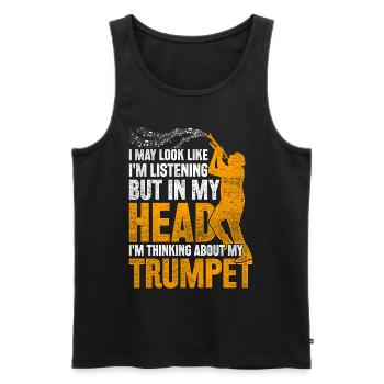 Trompeter Trompetenspieler - Männer Premium Bio Tank Top - Schwarz - Vorne - AI Model Male 178 light (178cm)