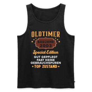 Oldtimer Baujahr 2003 Geburtstagsgeschenk - Männer Premium Bio Tank Top - Schwarz - Vorne - Michal (187cm)