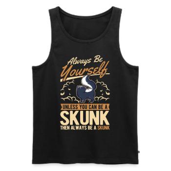 Sois toujours toi-même Skunk Stinkntier - Débardeur bio Premium Homme - noir - Devant - Michal (187cm)