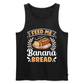 Drôle de vêtements de cuisson au pain aux bananes - Débardeur bio Premium Homme - noir - Devant - AI Model Male 178 light (178cm)