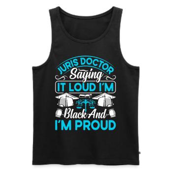 Doctorate Degree great - Männer Premium Bio Tank Top - Schwarz - Vorne - AI Model Male 178 light (178cm)