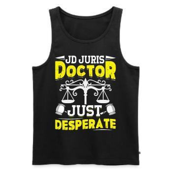 Doctorate Degree great - Männer Premium Bio Tank Top - Schwarz - Vorne - AI Model Male 178 light (178cm)