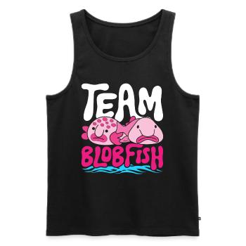 Blobfisch Team Blobfish - Débardeur bio Premium Homme - noir - Devant - AI Model Male 178 light (178cm)