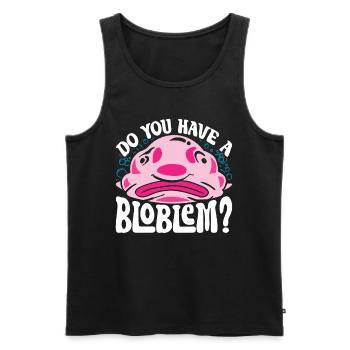 Blobfisch Avez-vous un Bloblem? - Débardeur bio Premium Homme - noir - Devant - AI Model Male 178 light (178cm)