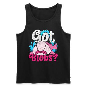Blobfish a des blobs ? - Débardeur bio Premium Homme - noir - Devant - AI Model Male 178 light (178cm)