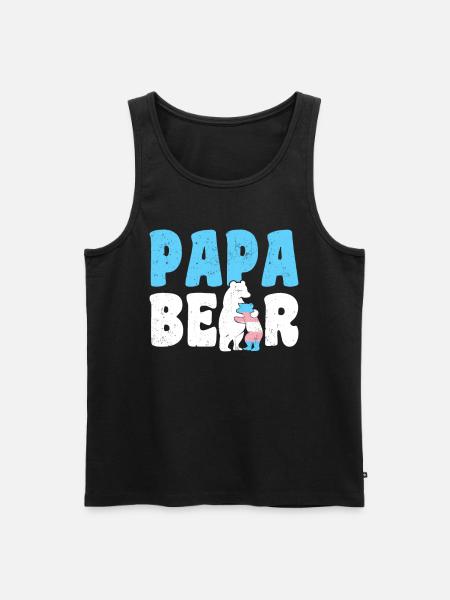 Papa Bear - Men's Premium Organic Tank Top - black