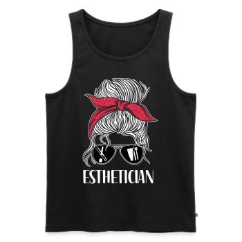 Cute Licensed Esthetician Skincare - Männer Premium Bio Tank Top - Schwarz - Vorne - Michal (187cm)