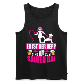 Junggesellenabschied Poltern Polterabend JGA - Männer Premium Bio Tank Top - Schwarz - Vorne - Michal (187cm)