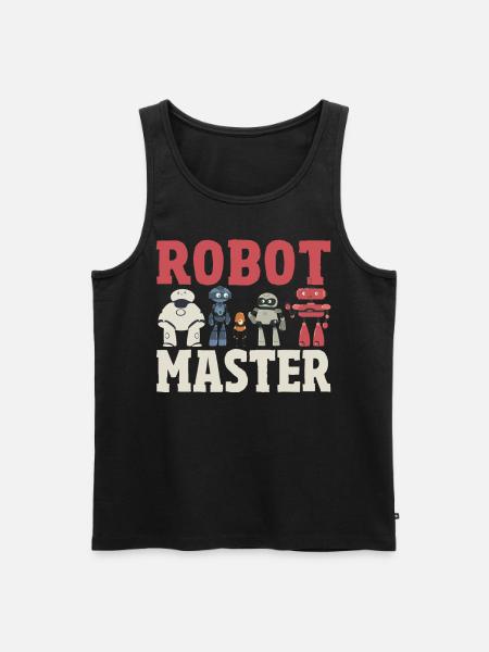 Robot Master Robots Engineer Robotics - Men's Premium Organic Tank Top - black