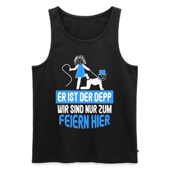 Junggesellenabschied Poltern Polterabend JGA - Männer Premium Bio Tank Top - Schwarz - Vorne - Michal (187cm)