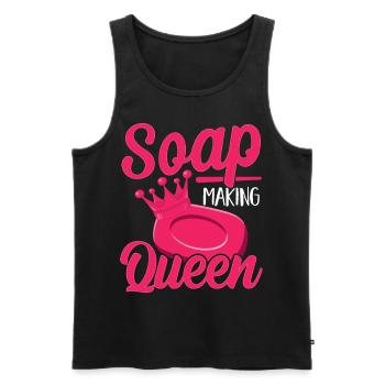 Soap manufacturer Soapologist - Men's Premium Organic Tank Top - black - Front - Michal (187cm)