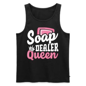 Soap Making, Soap Maker, Soapologist - Men's Premium Organic Tank Top - black - Front - AI Model Male 178 light (178cm)
