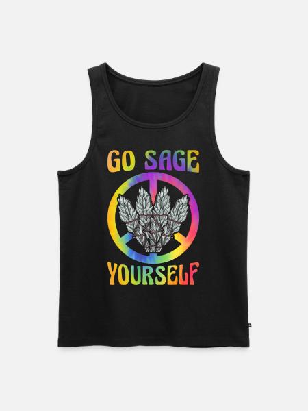 Hippie Peace Groovy - Men's Premium Organic Tank Top - black