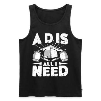Doctorate Degree great - Männer Premium Bio Tank Top - Schwarz - Vorne - AI Model Male 178 light (178cm)