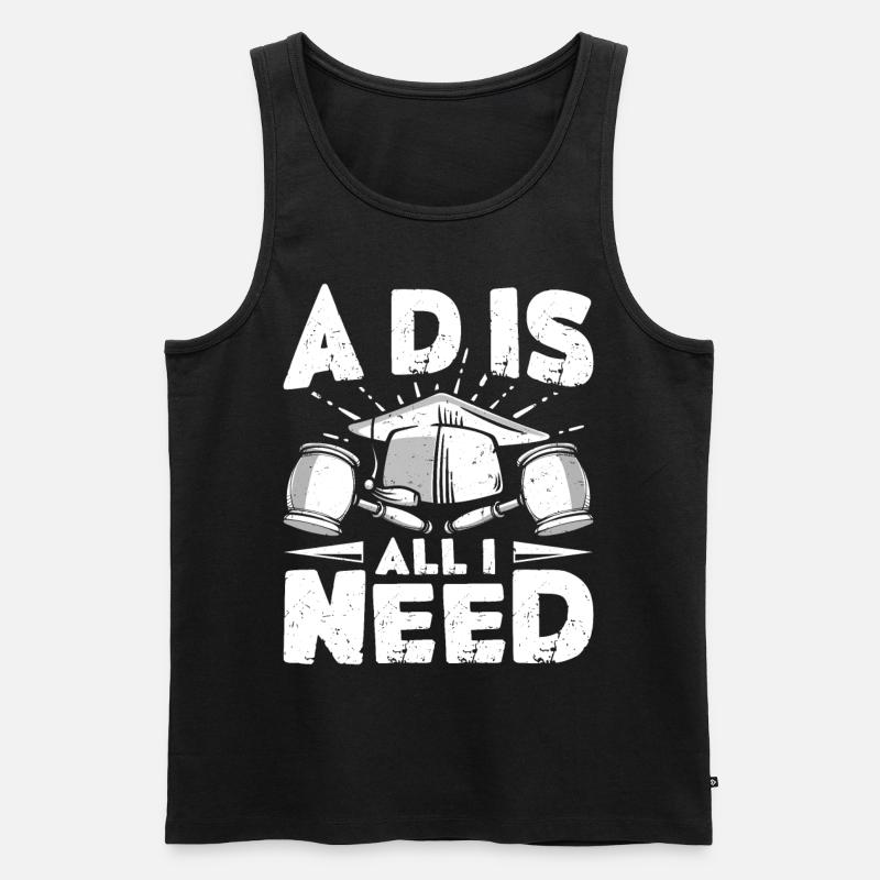 Doctorate Degree great - Männer Premium Bio Tank Top - Schwarz