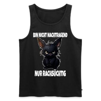 Nicht Nachtragend Nur Rachsüchtig Schwarzer Hase - Männer Premium Bio Tank Top - Schwarz - Vorne - Michal (187cm)