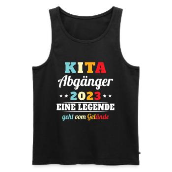 Kita Abgänger 2023 Schule Kind Schule - Männer Premium Bio Tank Top - Schwarz - Vorne - Michal (187cm)