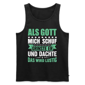 Lustige Sprüche - Männer Premium Bio Tank Top - Schwarz - Vorne - Michal (187cm)