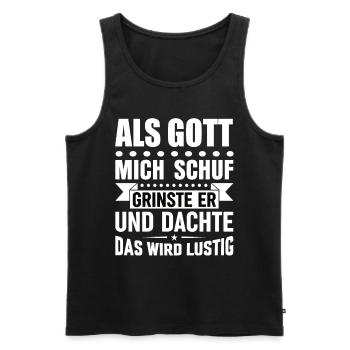 Lustige Sprüche - Männer Premium Bio Tank Top - Schwarz - Vorne - AI Model Male 178 light (178cm)