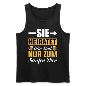 Junggesellenabschied Frau - Männer Premium Bio Tank Top - Schwarz - Vorne - Michal (187cm)