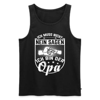 Werdender Opa Zukünftiger Opa Opa Verkündung - Männer Premium Bio Tank Top - Schwarz - Vorne - Michal (187cm)